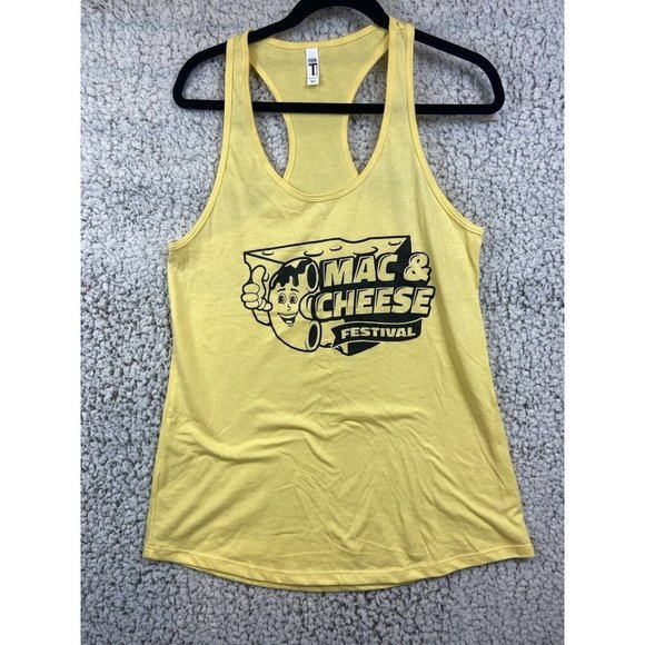 Tops - Ideal by Next Level yellow racerback sleeveless tank Mac & Cheese Festival 2XL